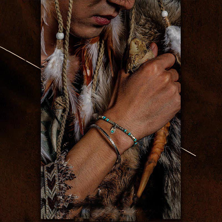 Olivenorma "Tribal Secrets" Turquoise Picture Jasper Beaded Bracelet - image 2