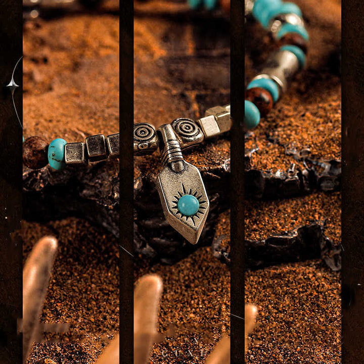 Olivenorma "Tribal Secrets" Turquoise Picture Jasper Beaded Bracelet - image 6