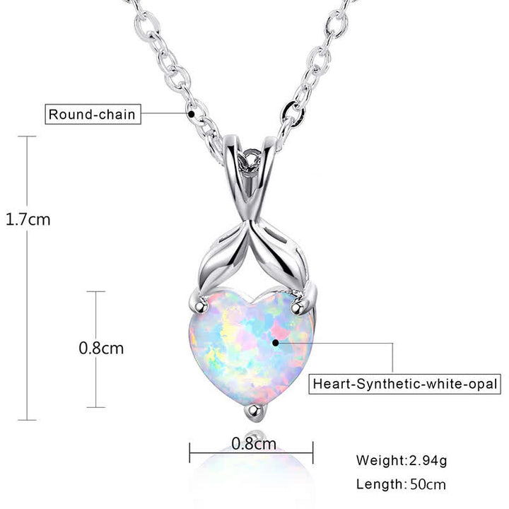 Olivenorma "Eternity Twist" Opal Heart Promise Ring - image 19