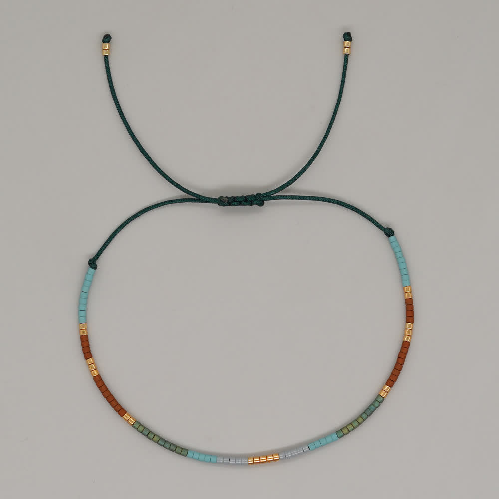 Olivenorma Colorful Rice Beads Drawstring Bracelet - 1 - image 1