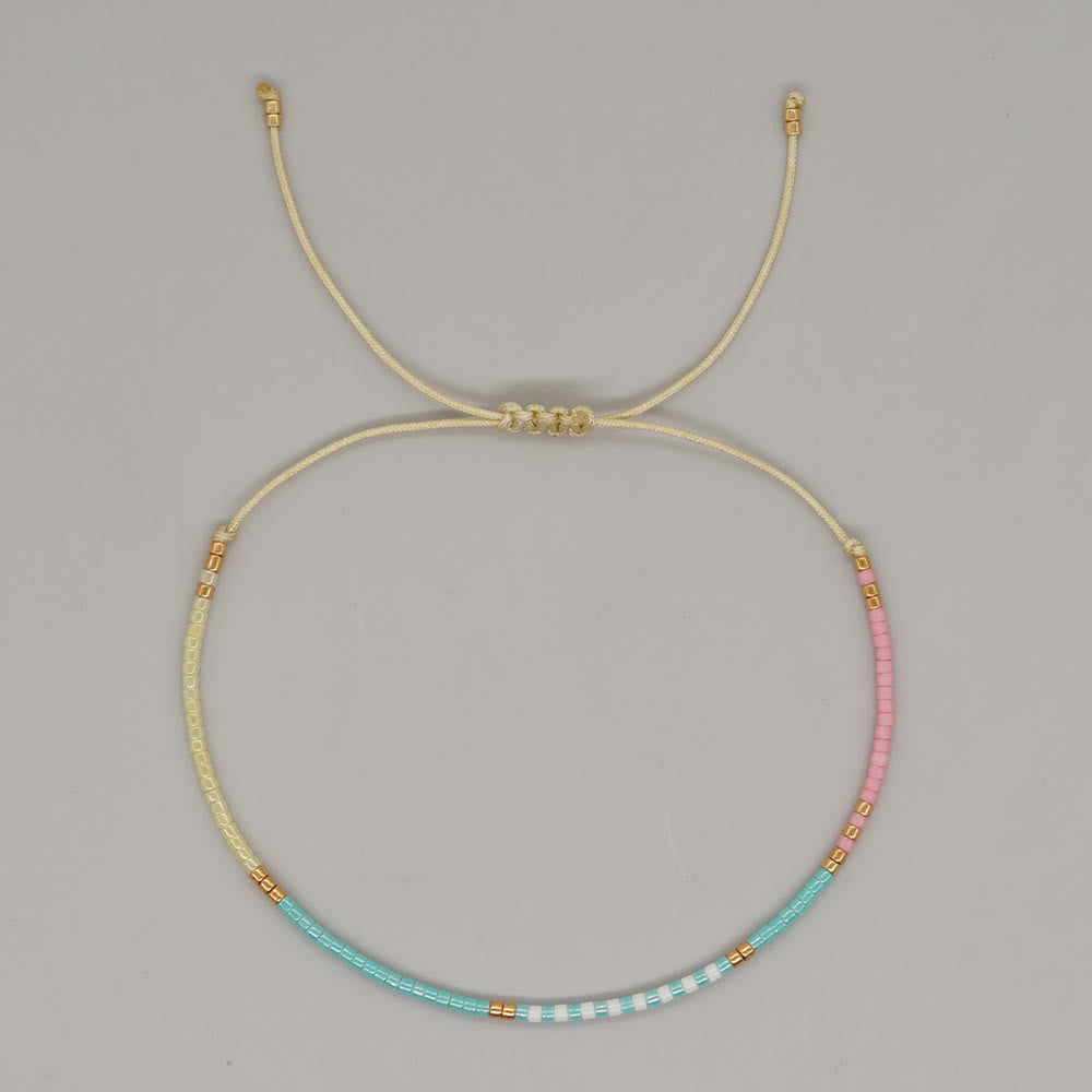Olivenorma Colorful Rice Beads Drawstring Bracelet - 3 - image 3