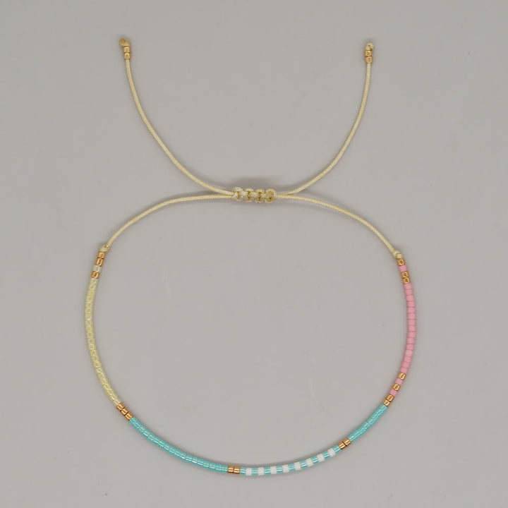 Olivenorma Colorful Rice Beads Drawstring Bracelet - 3 - image 3