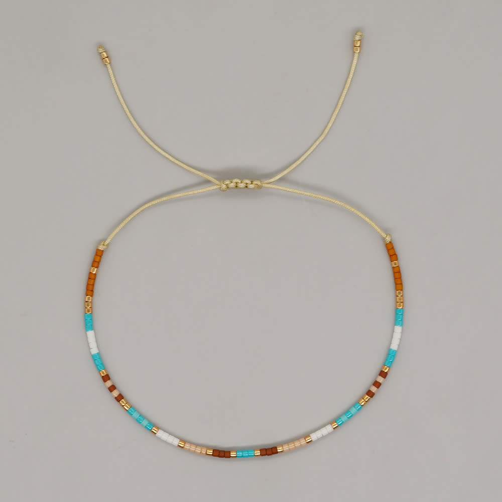 Olivenorma Colorful Rice Beads Drawstring Bracelet - 2 - image 2