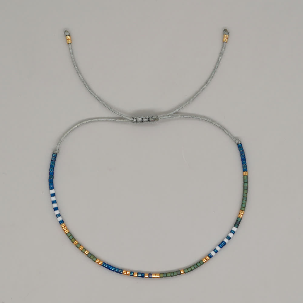 Olivenorma Colorful Rice Beads Drawstring Bracelet - 6 - image 6