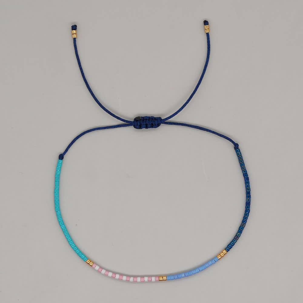 Olivenorma Colorful Rice Beads Drawstring Bracelet - 7 - image 7