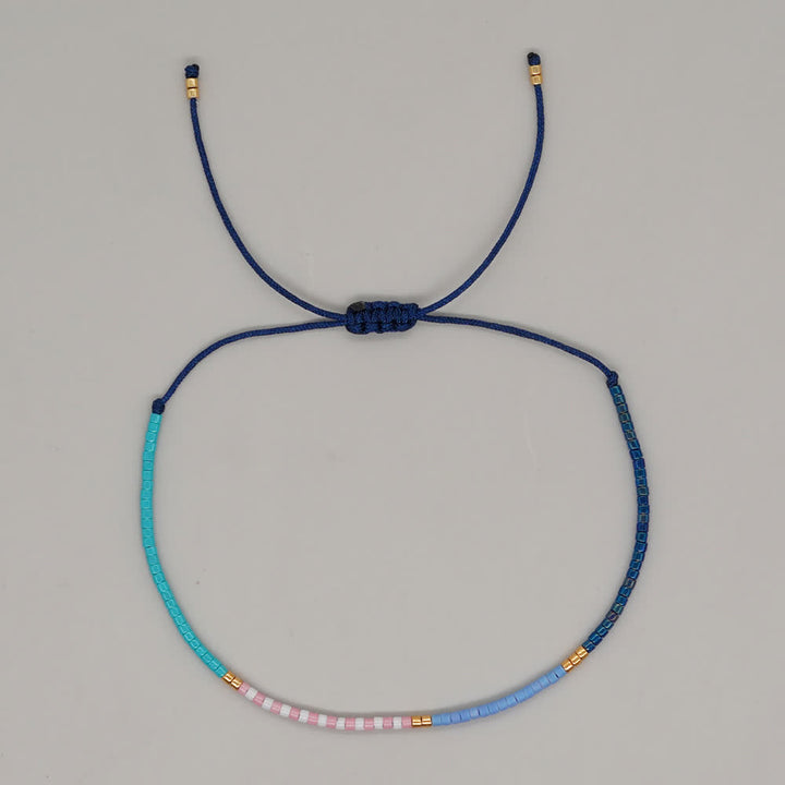 Olivenorma Colorful Rice Beads Drawstring Bracelet - 7 - image 7