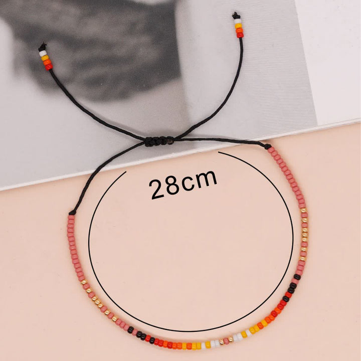 Olivenorma Colorful Roller Beads Beads Drawstring Bracelet - image 7