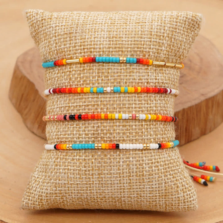 Olivenorma Colorful Roller Beads Beads Drawstring Bracelet - image 6