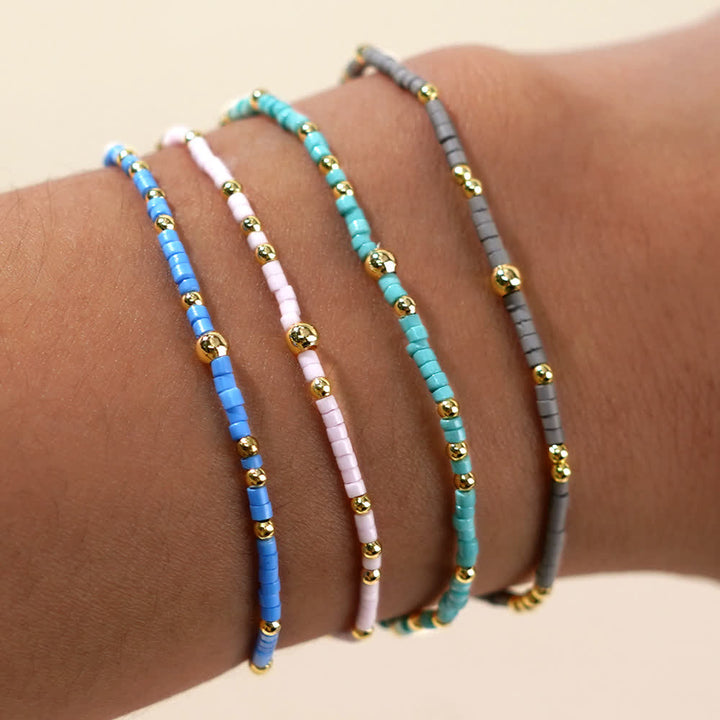 Olivenorma Colorful Rice Beads Beaded Bracelet - image 20