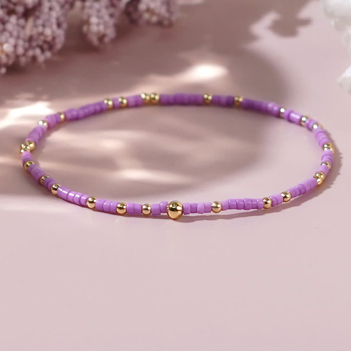 Olivenorma Colorful Rice Beads Beaded Bracelet - image 3