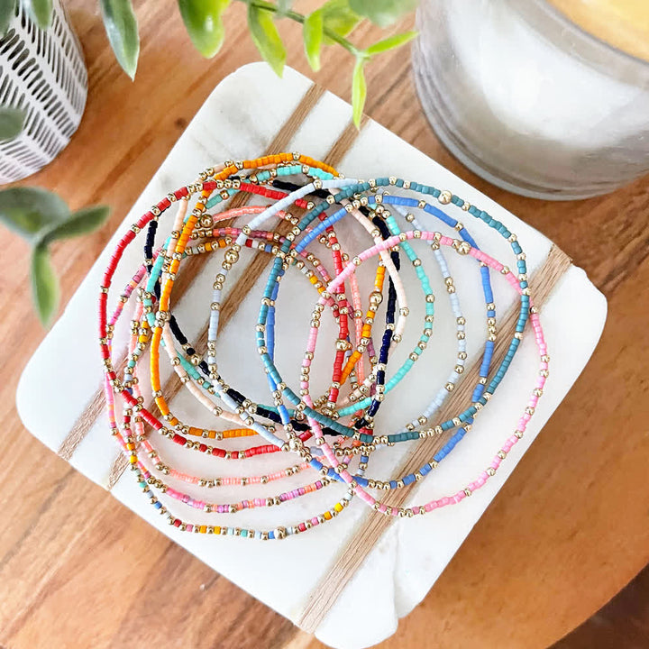 Olivenorma Colorful Rice Beads Beaded Bracelet - image 24