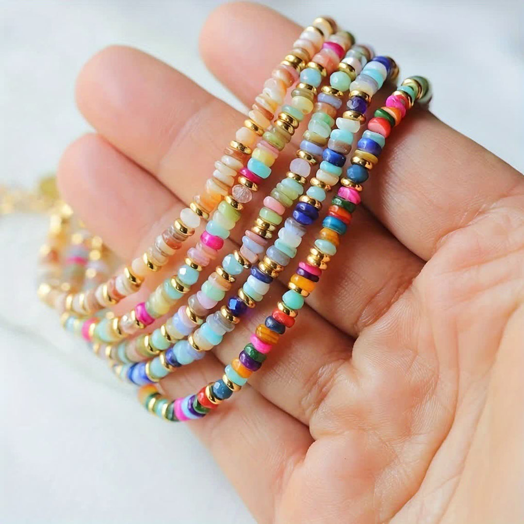 Olivenorma Colorful Roller Beads Metal Buckle Bracelet - image 0