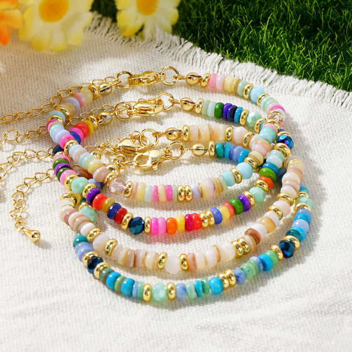 Olivenorma Colorful Roller Beads Metal Buckle Bracelet - image 12