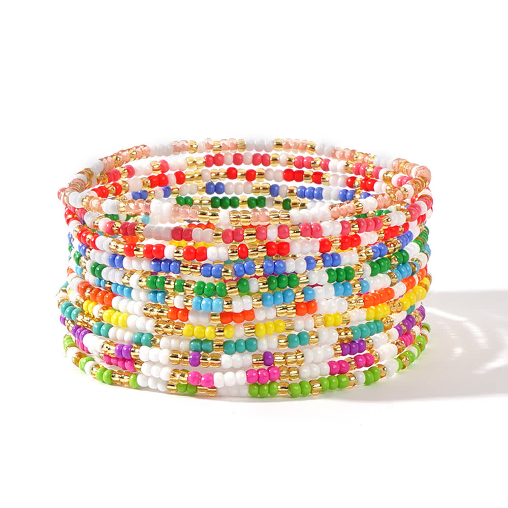 Olivenorma 12Pcs Colorful Rice Beads Bracelet Set - image 2