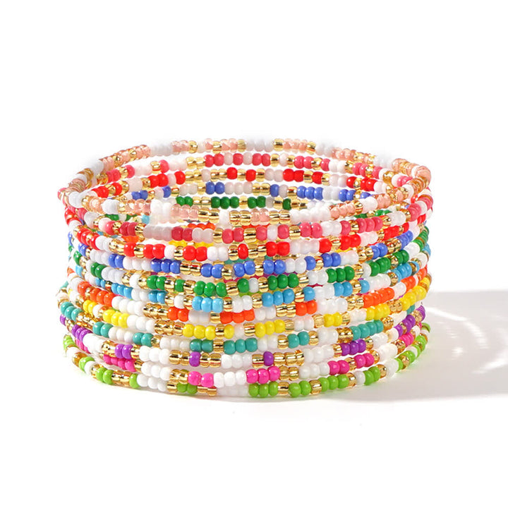 Olivenorma 12Pcs Colorful Rice Beads Bracelet Set - image 2