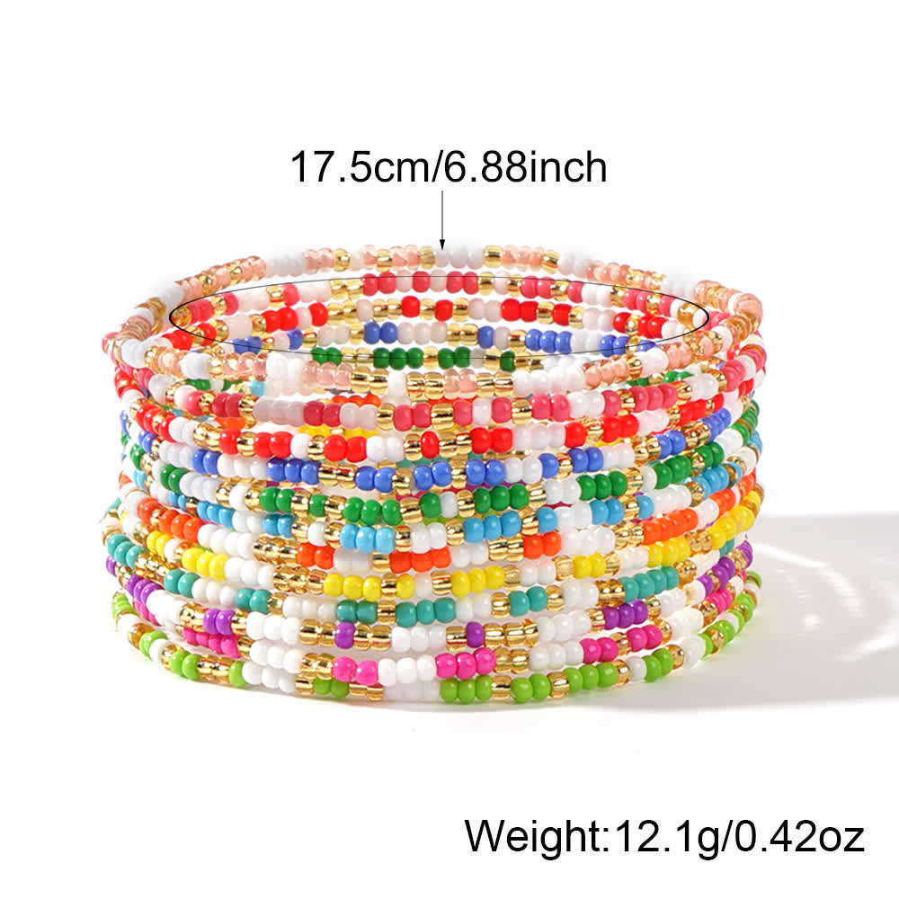Olivenorma 12Pcs Colorful Rice Beads Bracelet Set - image 3