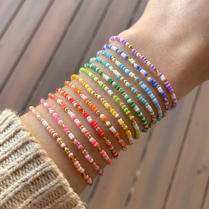 Olivenorma 12Pcs Colorful Rice Beads Bracelet Set - image 0