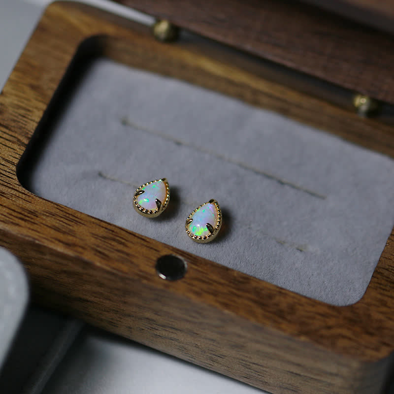 Olivenorma Natural Opal Water Drop Pendant Earrings Necklace - image 3