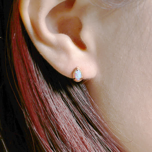 Olivenorma Natural Opal Water Drop Pendant Earrings Necklace - image 2