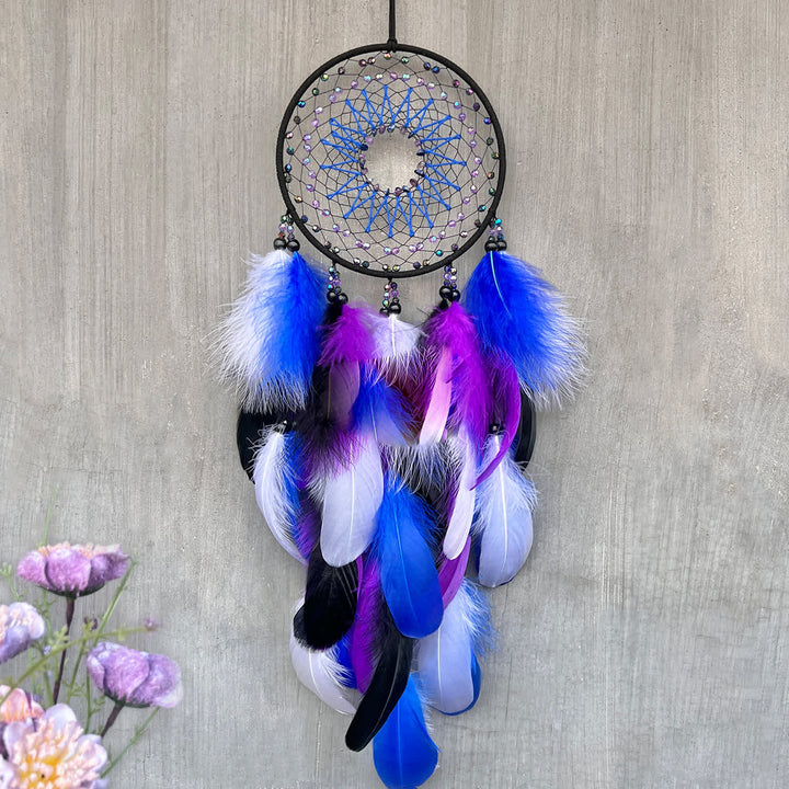 Olivenorma Amethyst Beads Blue Purple Dream Catcher - Without Lights - image 2