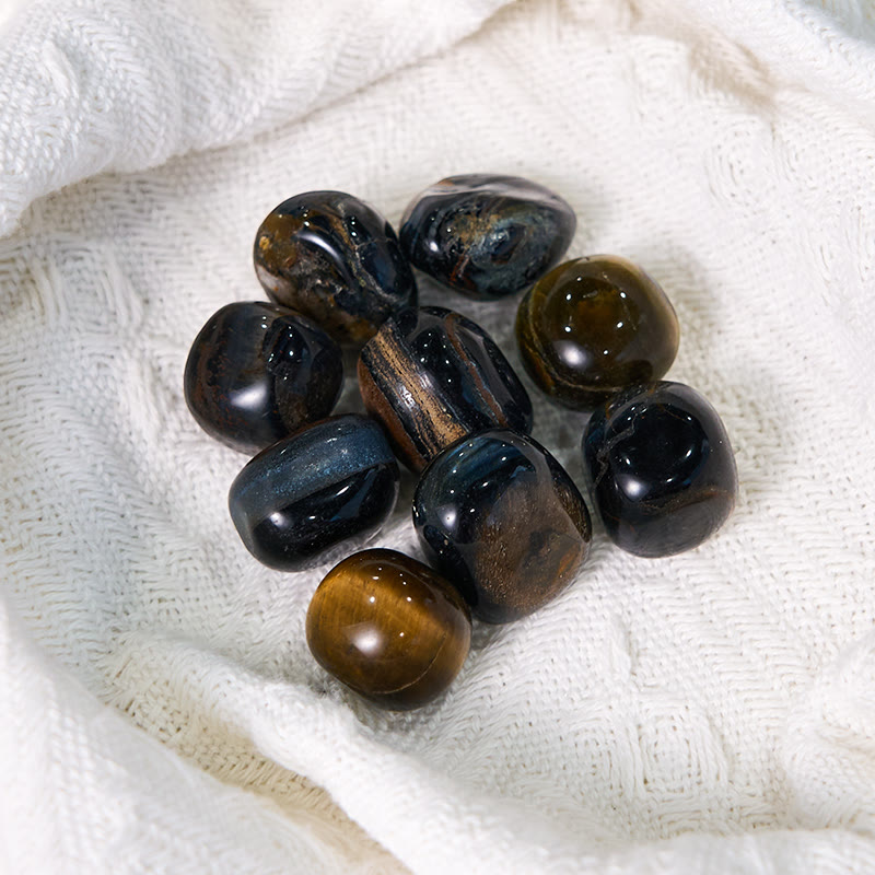 Olivenorma Natural Blue Tiger Eye Tumbled Healing Stone - image 3