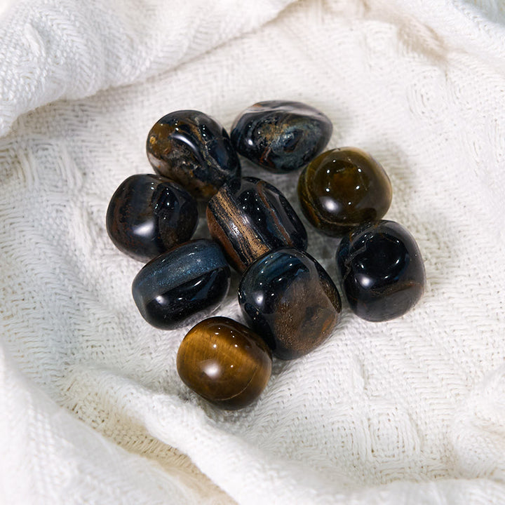 Olivenorma Natural Blue Tiger Eye Tumbled Healing Stone - image 3