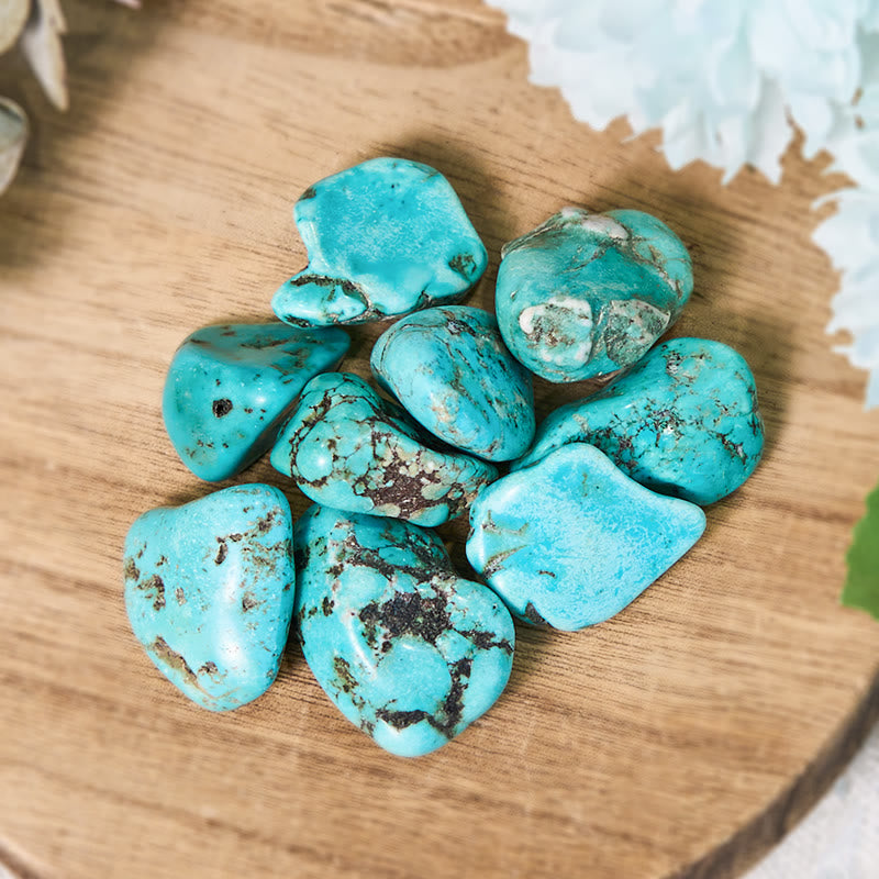 Olivenorma Real Turquoise Reiki Healing Crystal Tumbled Stone - image 2