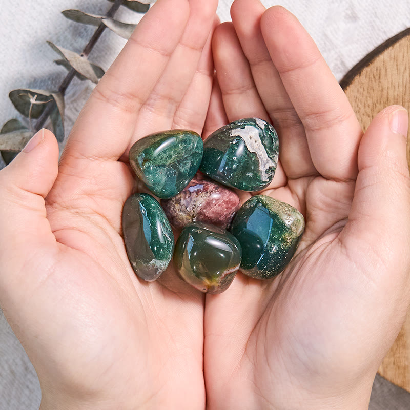 Olivenorma Polished Ruby Zoisite Gemstone Tumbled Stone Set - image 1