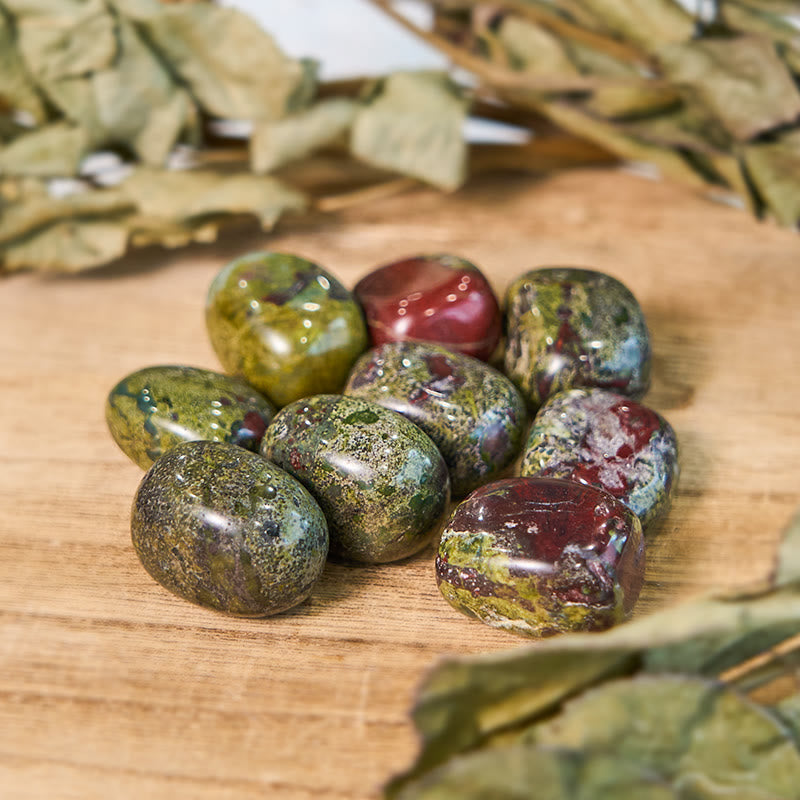 Olivenorma Natural Dragon Blood Stone Tumbled Polished Stone - 2-3cm 100g - image 0