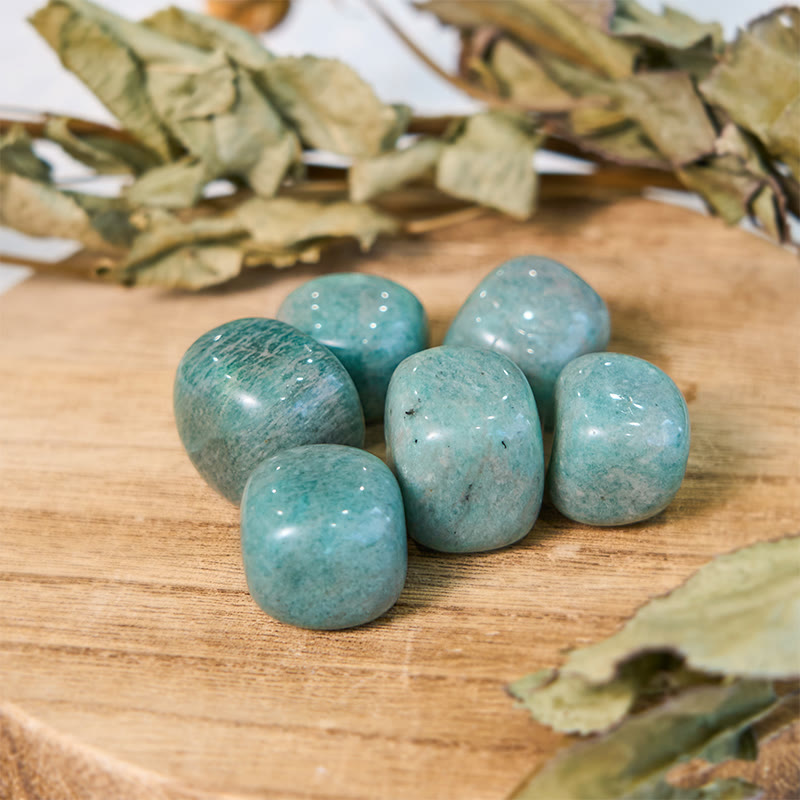 Olivenorma Natural Amazonite Polished Tumbled Stone Set - 2-3cm 100g - image 0