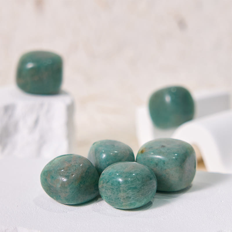Olivenorma Natural Amazonite Polished Tumbled Stone Set - image 4