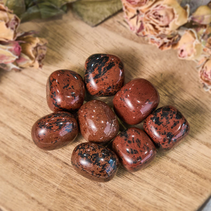 Olivenorma Natural Red Obsidian Tumbled Stone Set - image 2