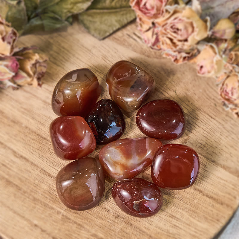 Olivenorma Polished Red Agate Bulk Tumbled Stone - image 2