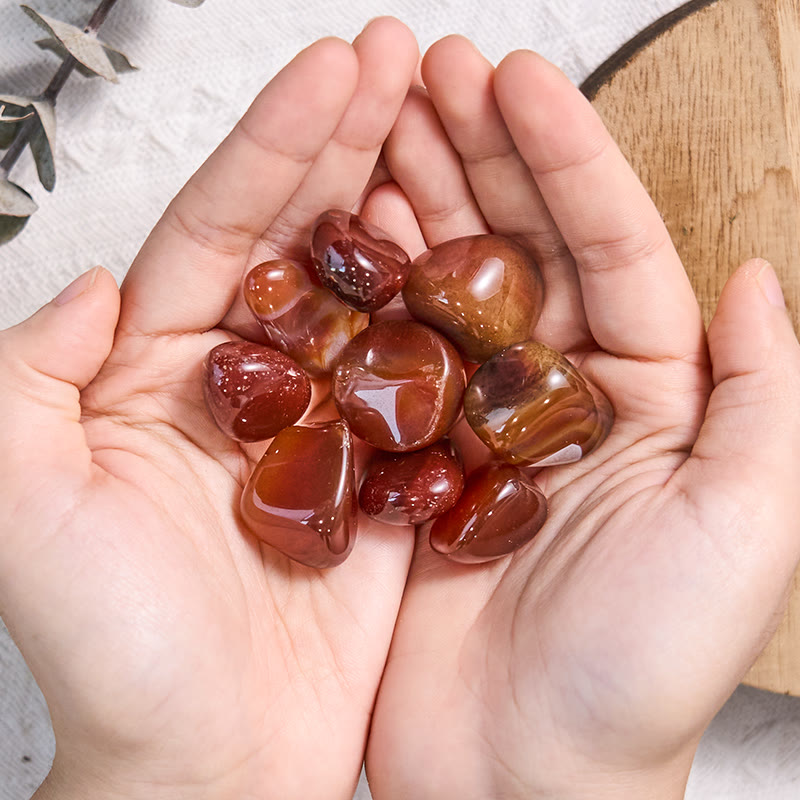 Olivenorma Polished Red Agate Bulk Tumbled Stone - image 1