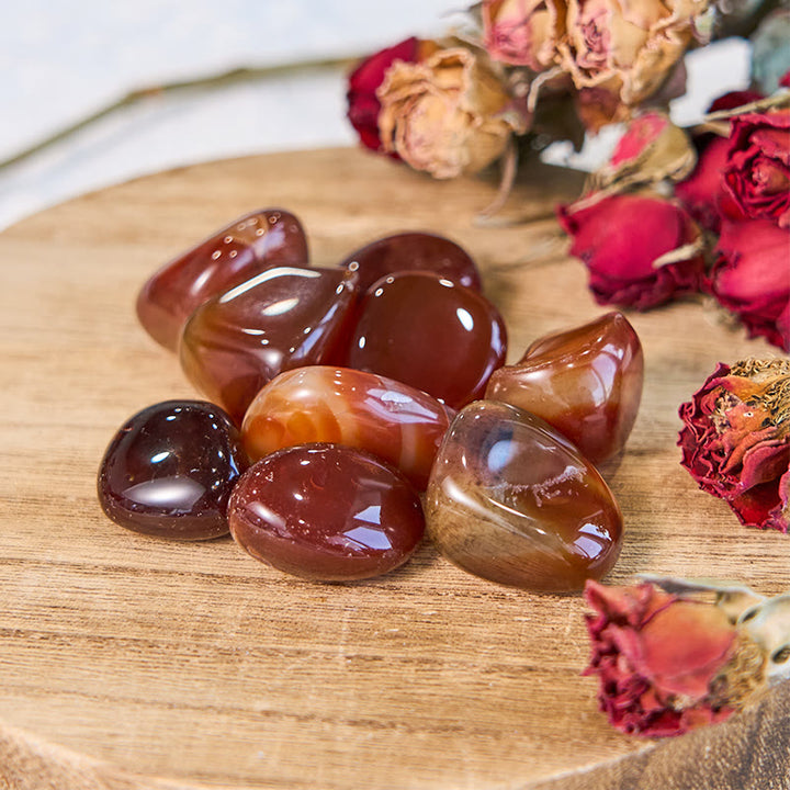 Olivenorma Polished Red Agate Bulk Tumbled Stone - 2-3cm 100g - image 0