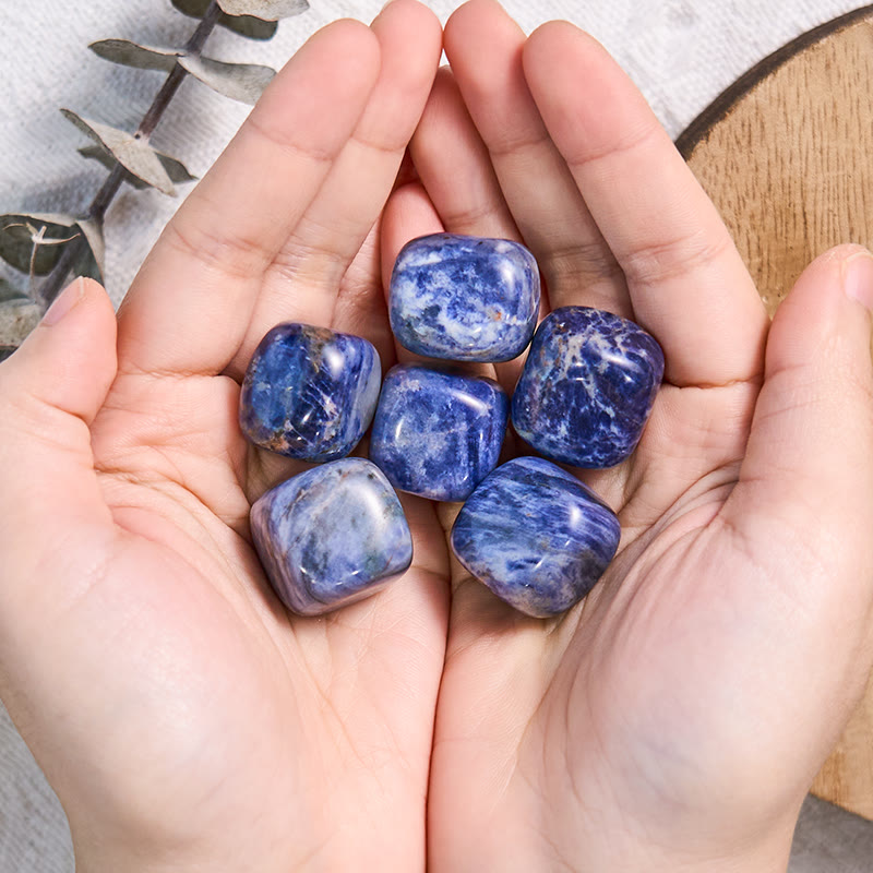 Olivenorma Blue Sodalite Natural Gem Tumbled Stone - image 1