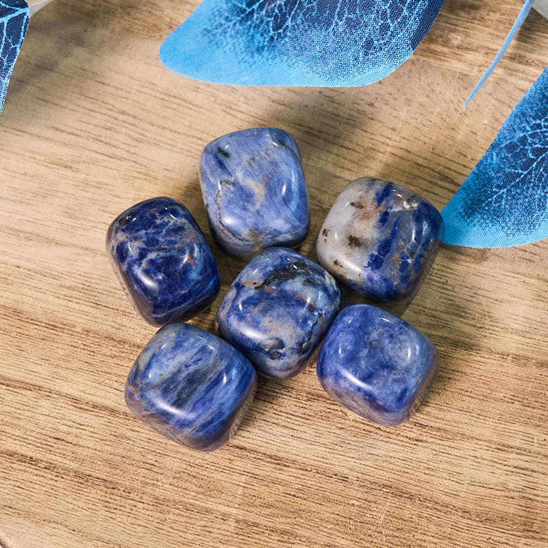Olivenorma Blue Sodalite Natural Gem Tumbled Stone - image 2