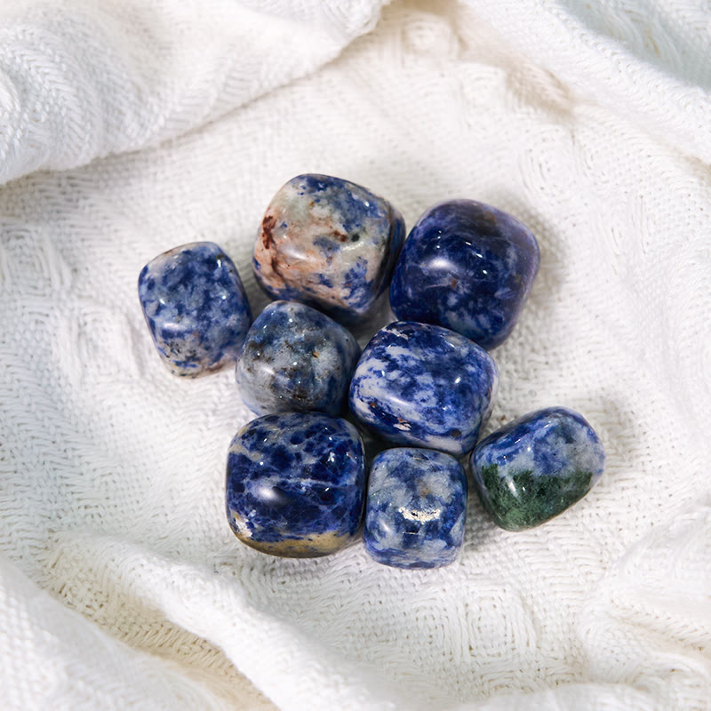 Olivenorma Natural Blue Spot Jasper Tumbled Stone Set - image 3