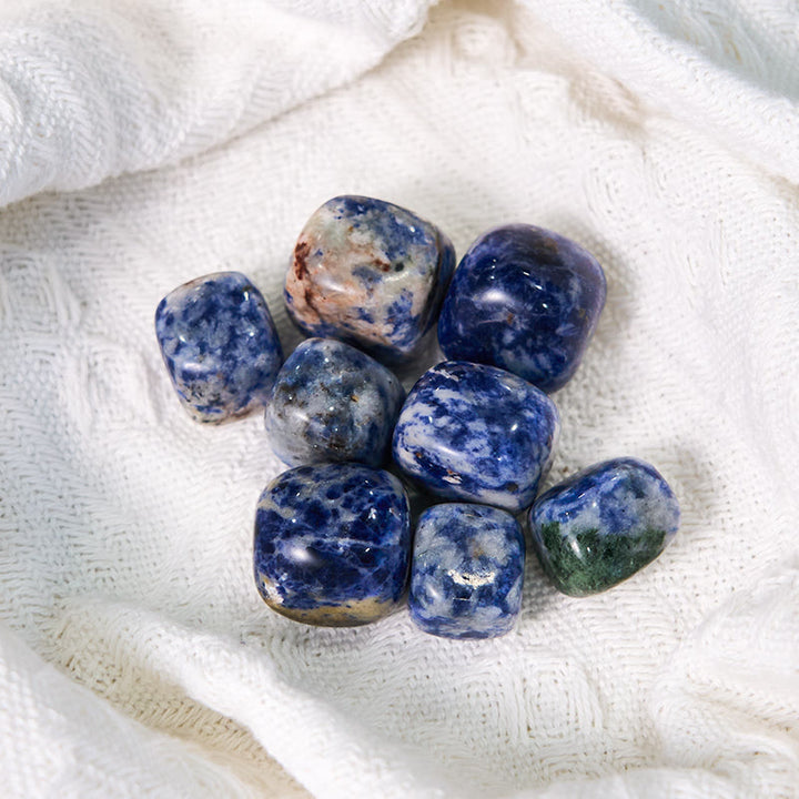 Olivenorma Natural Blue Spot Jasper Tumbled Stone Set - image 3