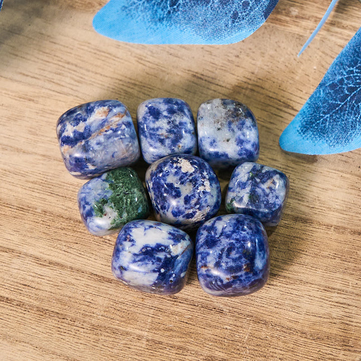 Olivenorma Natural Blue Spot Jasper Tumbled Stone Set - image 2