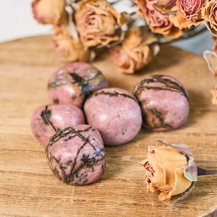 Olivenorma Polished Irregular Rhodonite Bulk Tumbled Stone - 2-3cm 100g - image 0