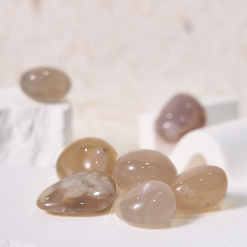 Olivenorma Natural Irregular Cherry Blossom Agate Tumbled Stone - image 4
