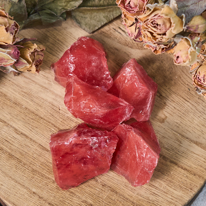Olivenorma Rough Red Quartz Natural Crystal Tumbled Stone - image 2