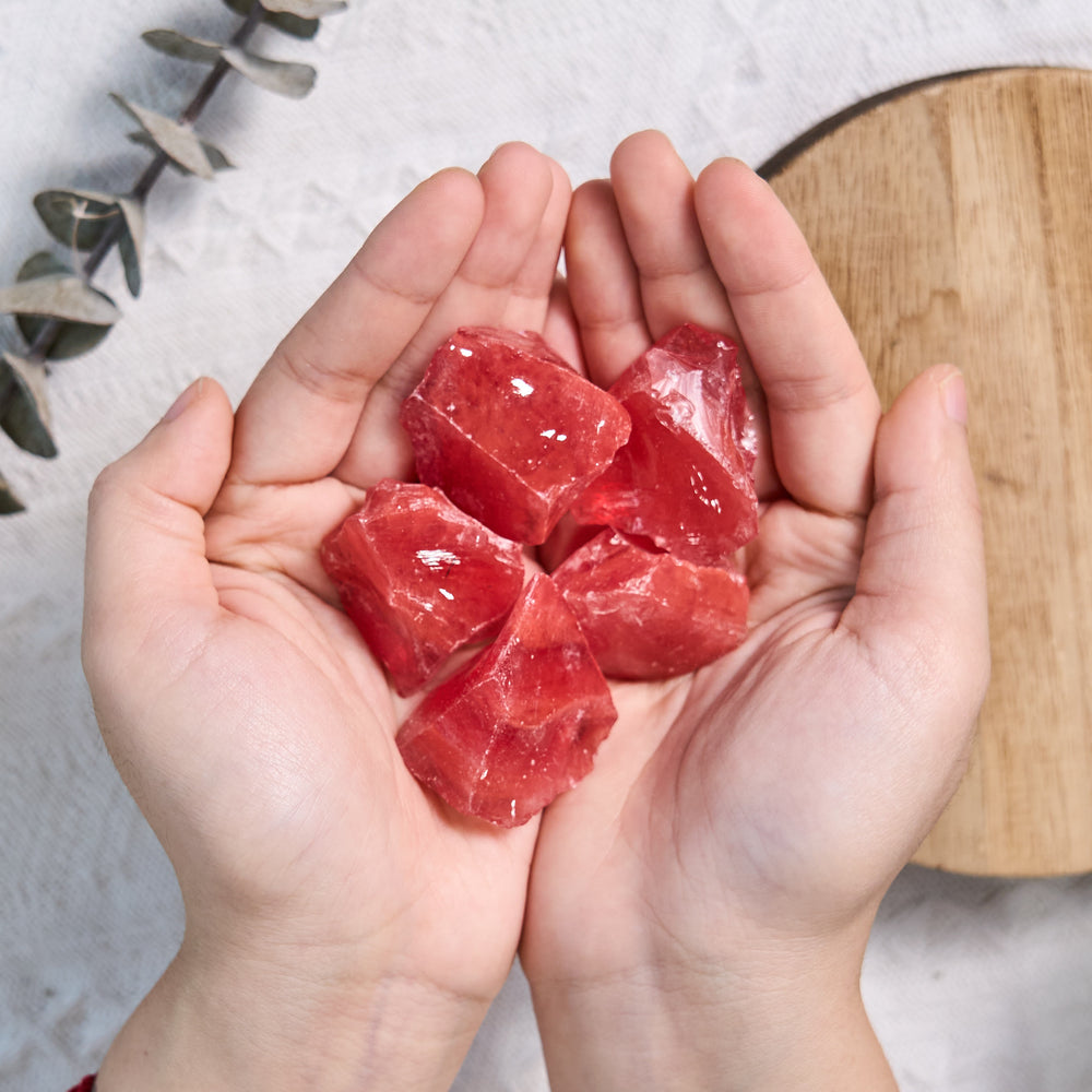 Olivenorma Rough Red Quartz Natural Crystal Tumbled Stone - image 1