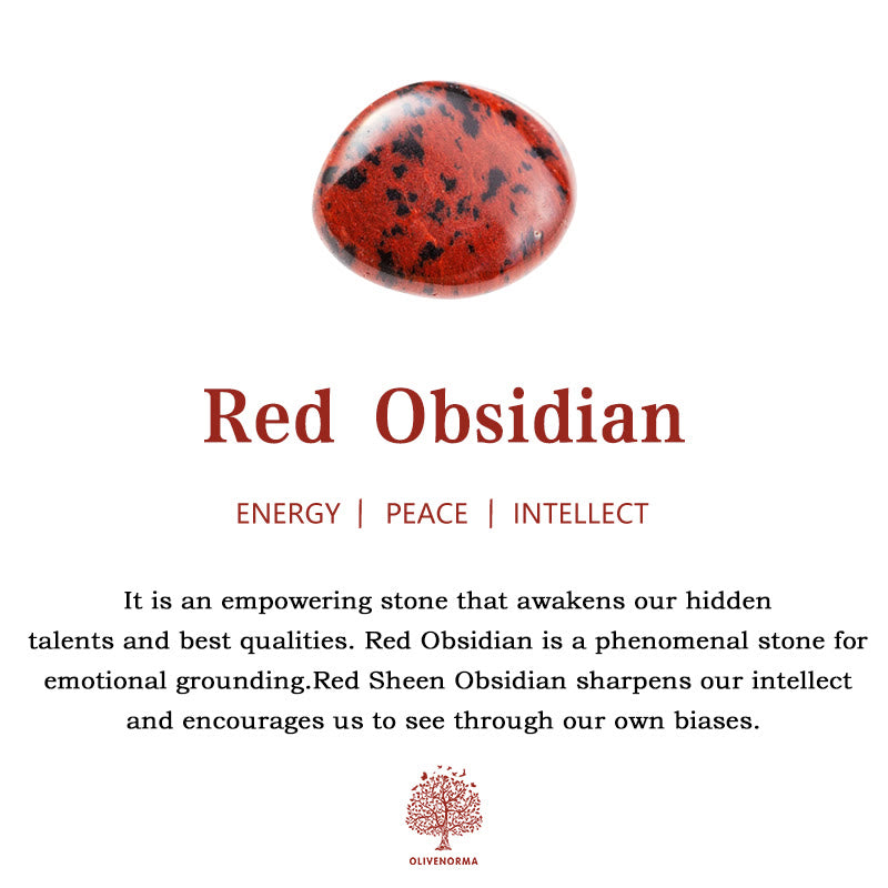 Olivenorma Natural Red Obsidian Tumbled Stone Set - image 5