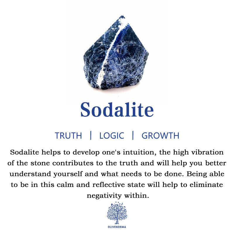 Olivenorma Blue Sodalite Natural Gem Tumbled Stone - image 5