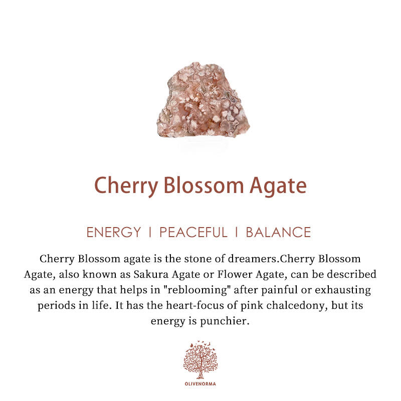 Olivenorma Natural Irregular Cherry Blossom Agate Tumbled Stone - image 5