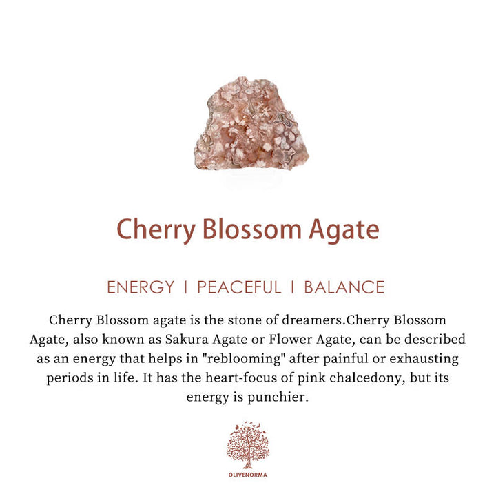 Olivenorma Natural Irregular Cherry Blossom Agate Tumbled Stone - image 5