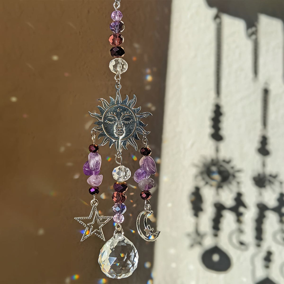Olivenorma Moon Goddess Crystal Sun Catcher Wind Chimes - Natural Stone - image 0