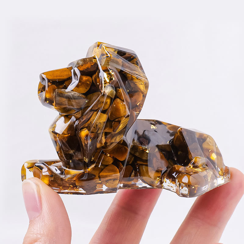 Olivenorma Natural Stone Lion Gemstone Decoration - image 1